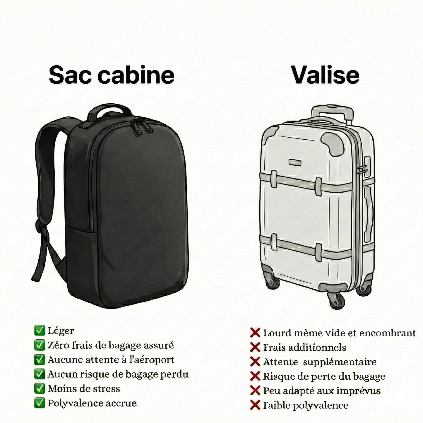 Sac cabine Vacuum - L'optimisé